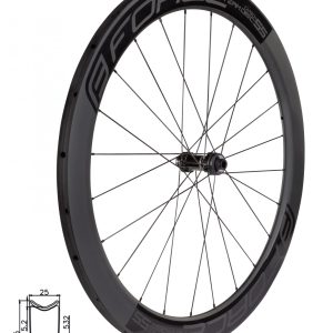 FORCE koleso predné cestné TEAM SP KARBON DISC 55, galuskové