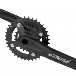FORCE kľuky TEN2.3 + Al 36 / 22Z s osou 175mm, čierne