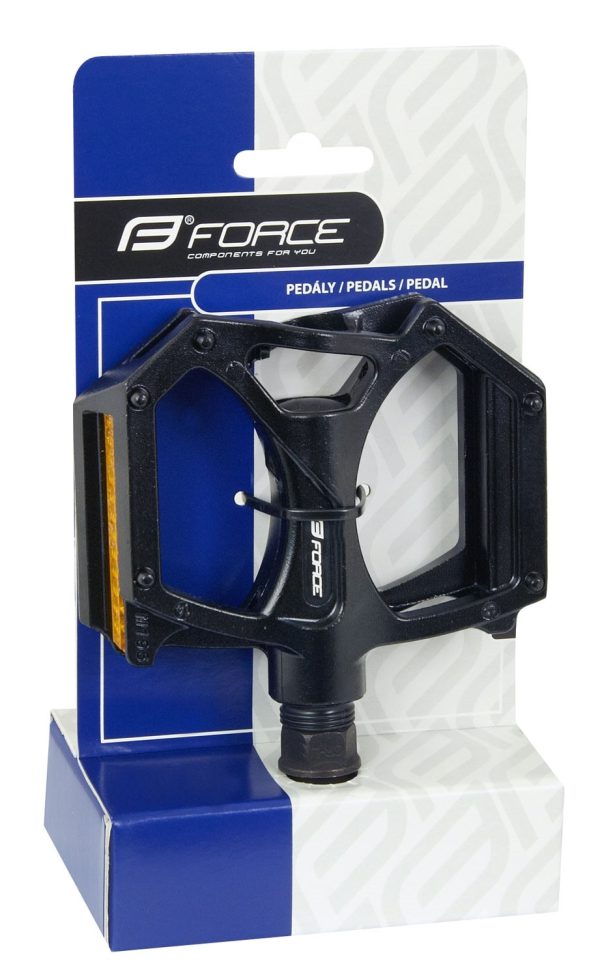 FORCE pedále BMX Al nevymeniteľné piny, čierne