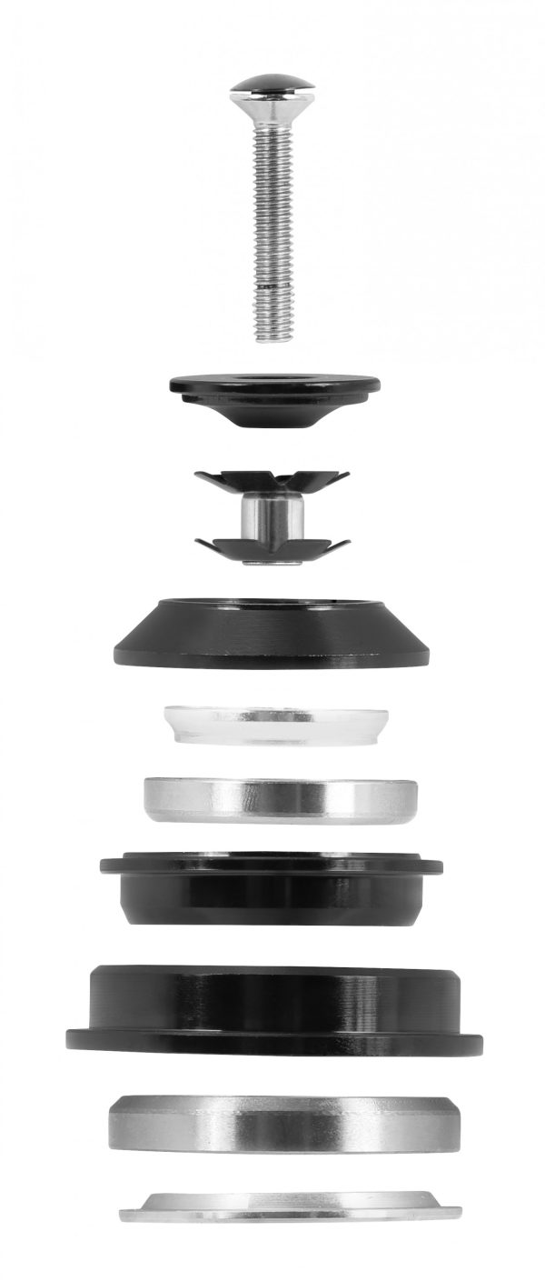 FORCE hlavové zloženie TAPER 1 1/8" -1 1/2", polointegrované, 55mm, čierne