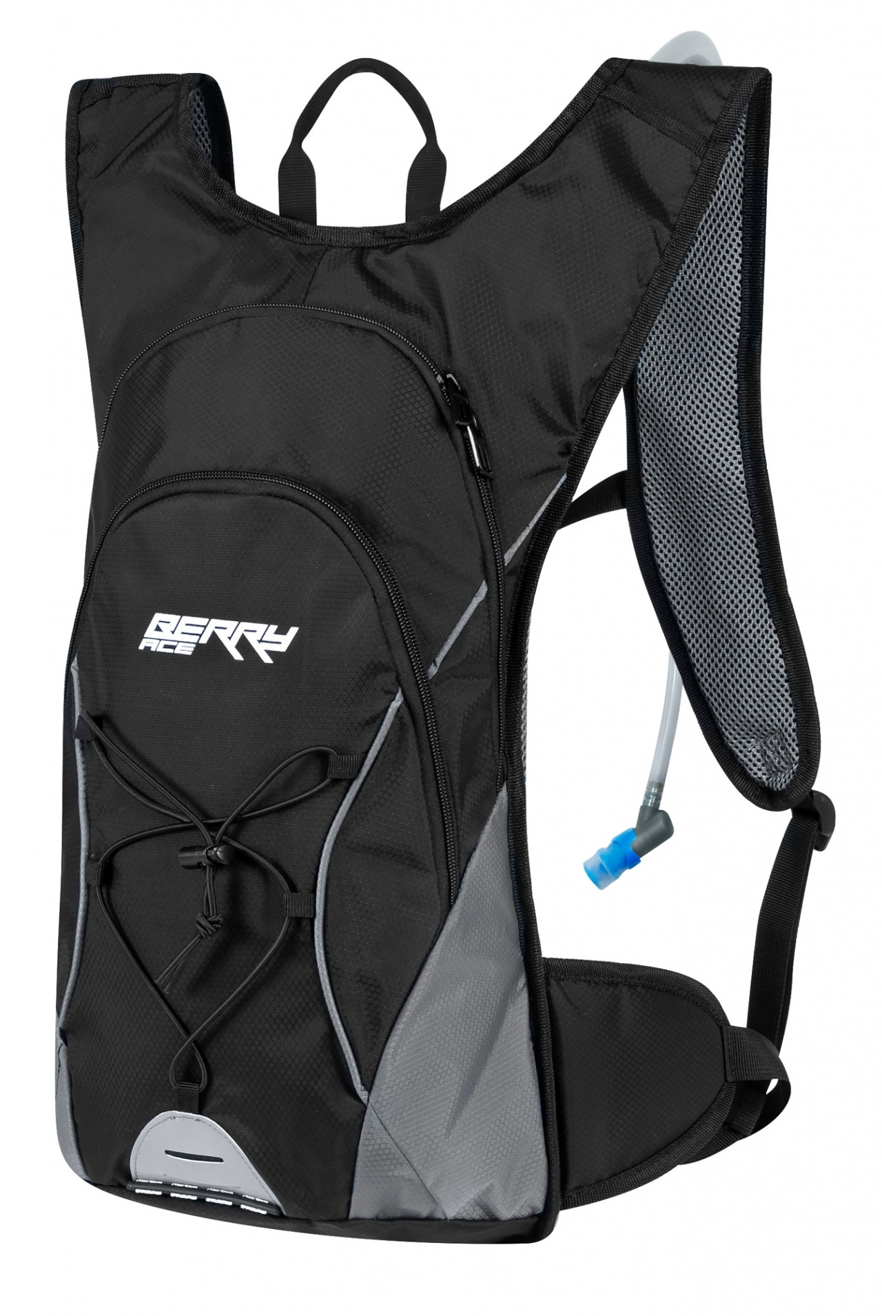 FORCE batoh BERRY ACE PLUS 12L + 2L rezervoár, čierno-šedý
