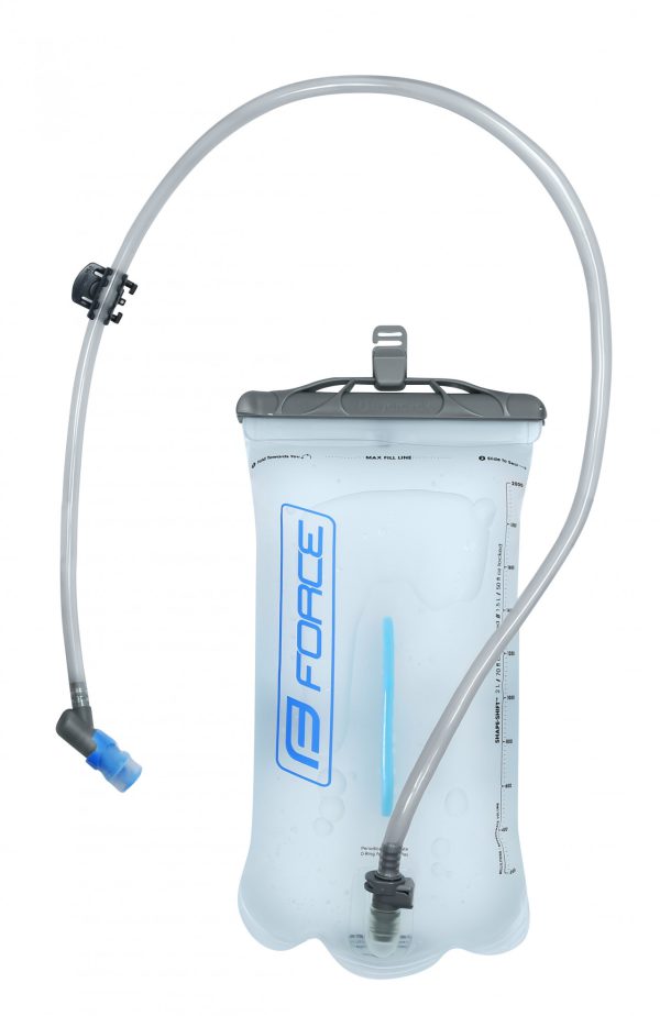 FORCE batoh BERRY ACE PLUS 12L + 2L rezervoár, čierno-šedý