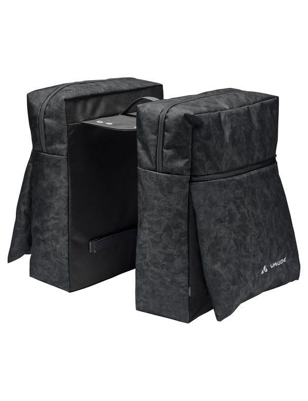 Vaude dvojitá taška na nosič TwinZipper, black