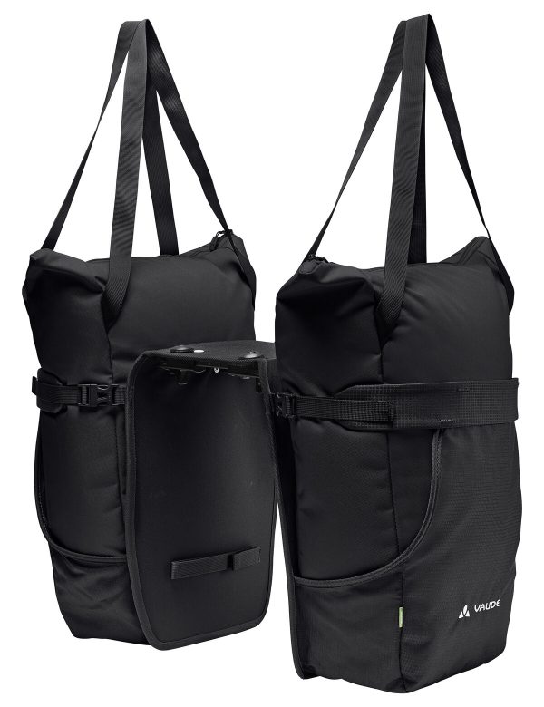Vaude dvojitá taška na nosič TwinShopper (UniKlip 2), black
