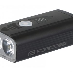 FORCE svetlo predné DIVER 900 LM, USB, čierne